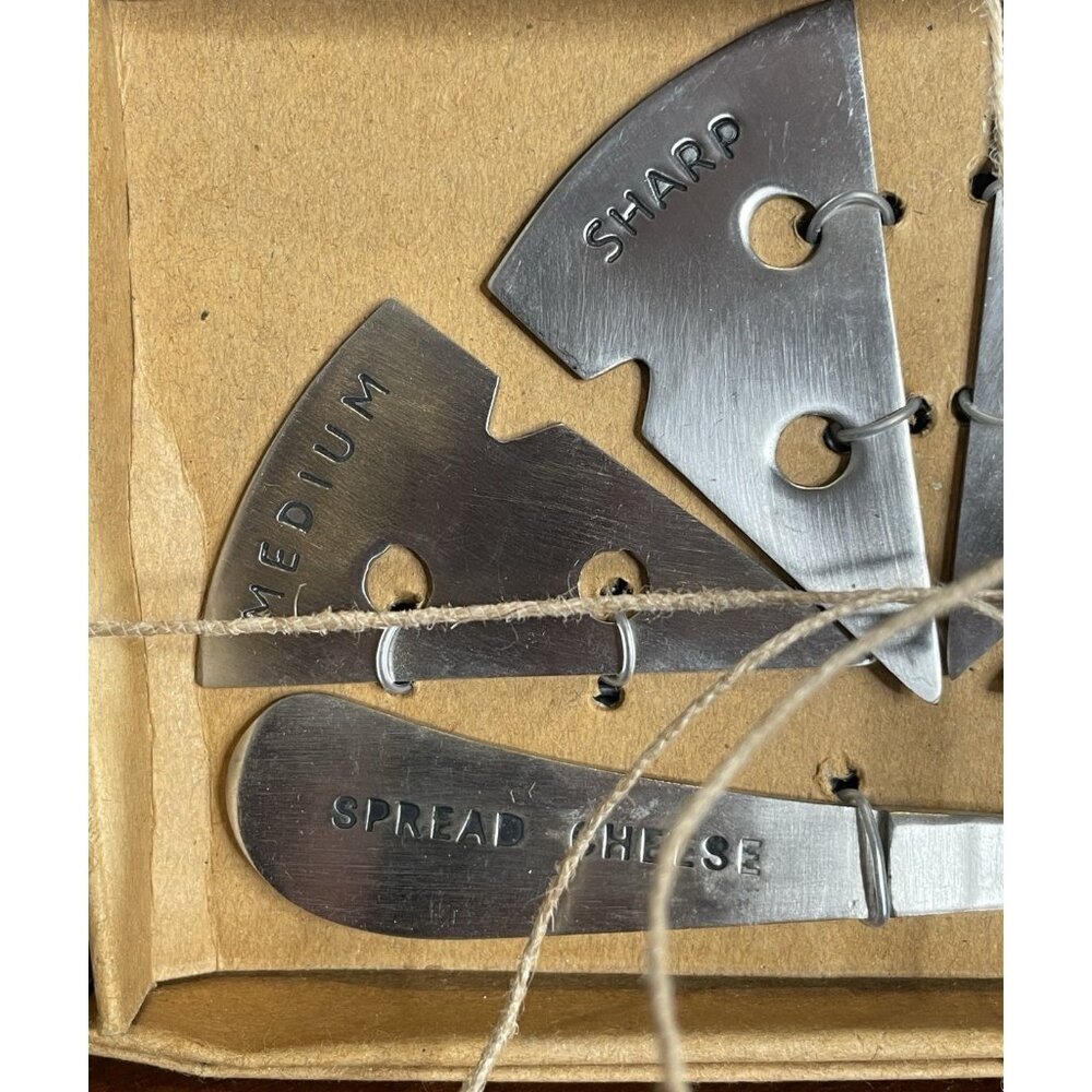 Cheese Marker Set w/ Spreader Knife Entertaining Charcuterie Board Accessories - Picture 5 of 7